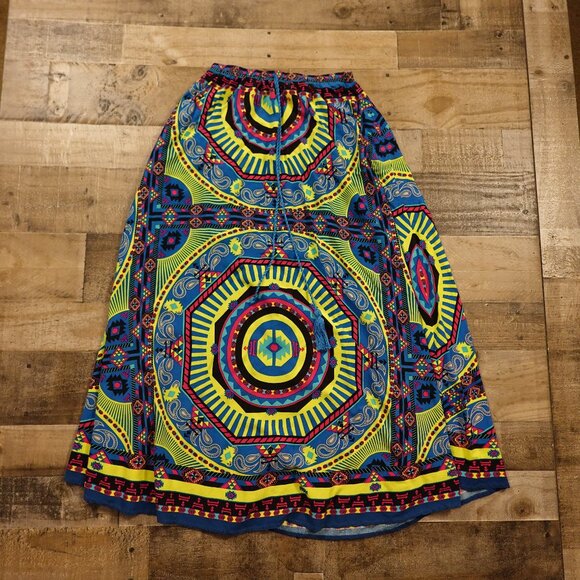 Flying Tomato Psychedelic Maxi Skirt Women’s Large – Bold Geometric Print - Picture 1 of 8